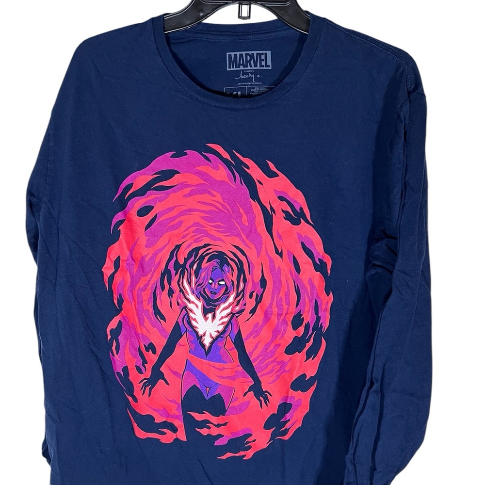 Dark Phoenix Marvel Long Sleeve Graphic Tee Lootwear Size XL